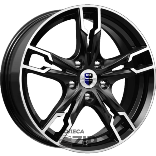 колесные диски K&K Солар 7x17 4*100 ET45 DIA60.1 Алмаз черный Литой