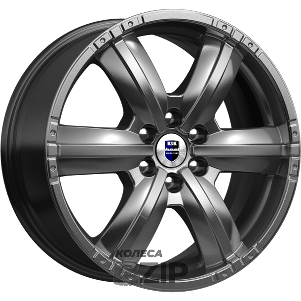 колесные диски K&K Окинава 7.5x17 6*139.7 ET46 DIA67.1 Дарк платинум Литой