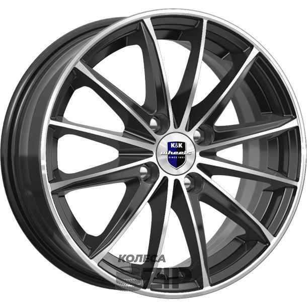 колесные диски K&K Пойнт Бланк 6x15 4*100 ET40 DIA60.1 Алмаз черный SK Литой