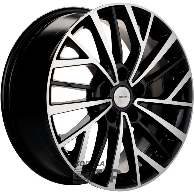 колесные диски Khomen KHW 1717 7x17 5*108 ET45 DIA60.1 Black-FP Литой