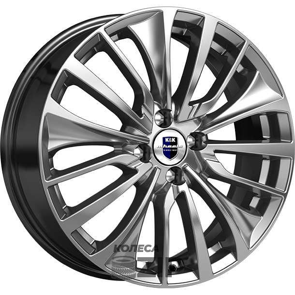 колесные диски K&K Flanker 6.5x17 5*114.3 ET37 DIA66.6 Дарк платинум Литой