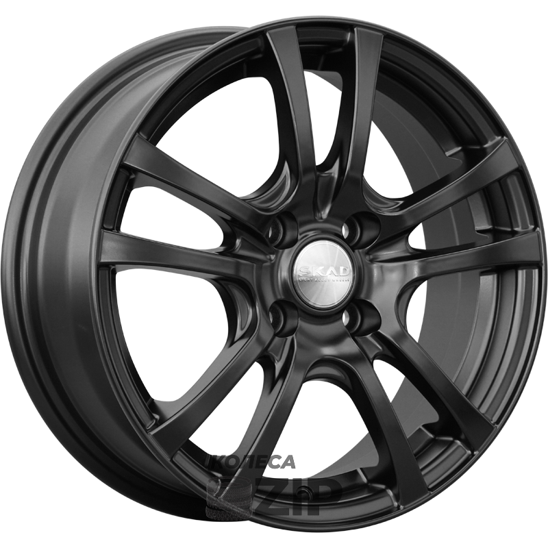 колесные диски Скад Дели 6x15 4*100 ET40 DIA60.1 Черный бархат Литой