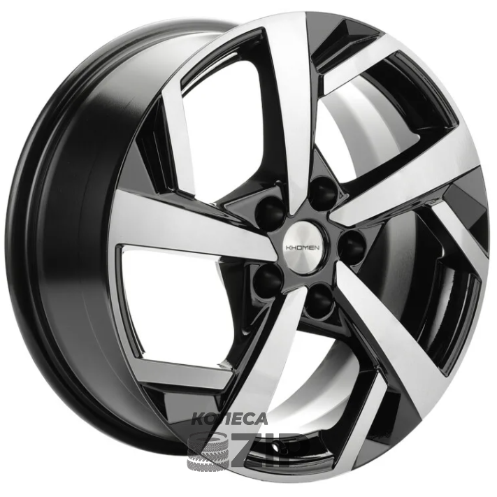колесные диски Khomen KHW 1712 7x17 5*114.3 ET50 DIA67.1 Black-FP Литой