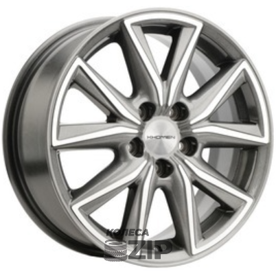 колесные диски Khomen KHW 1706 7x17 5*114.3 ET45 DIA60.1 Gray Литой