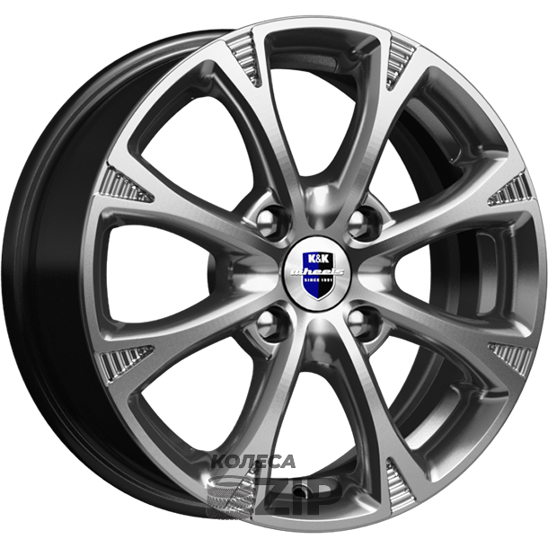 колесные диски K&K Блюз 6x15 4*100 ET46 DIA54.1 Дарк платинум Литой