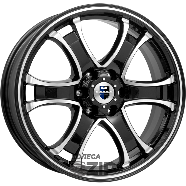колесные диски K&K Балеар 7.5x18 6*139.7 ET38 DIA100.1 Алмаз черный Литой