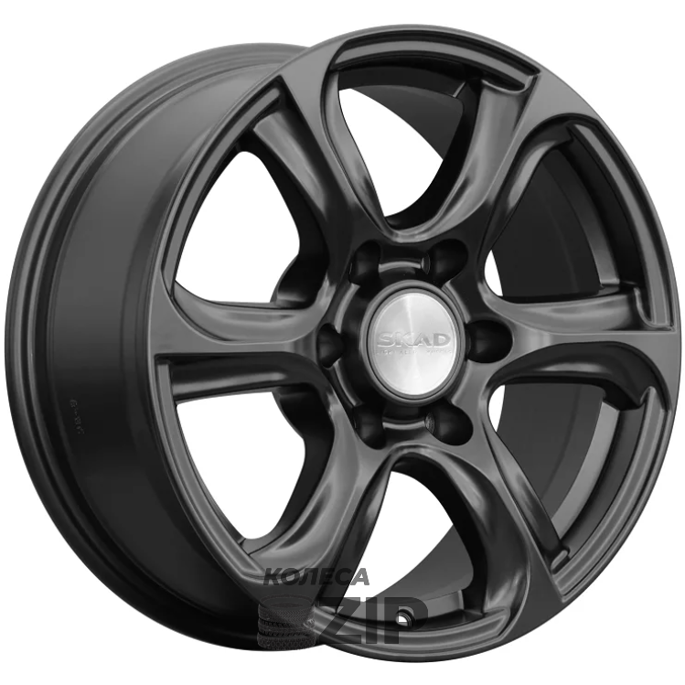 колесные диски Скад Скала 7.5x17 6*139.7 ET30 DIA106.1 Черный бархат Литой