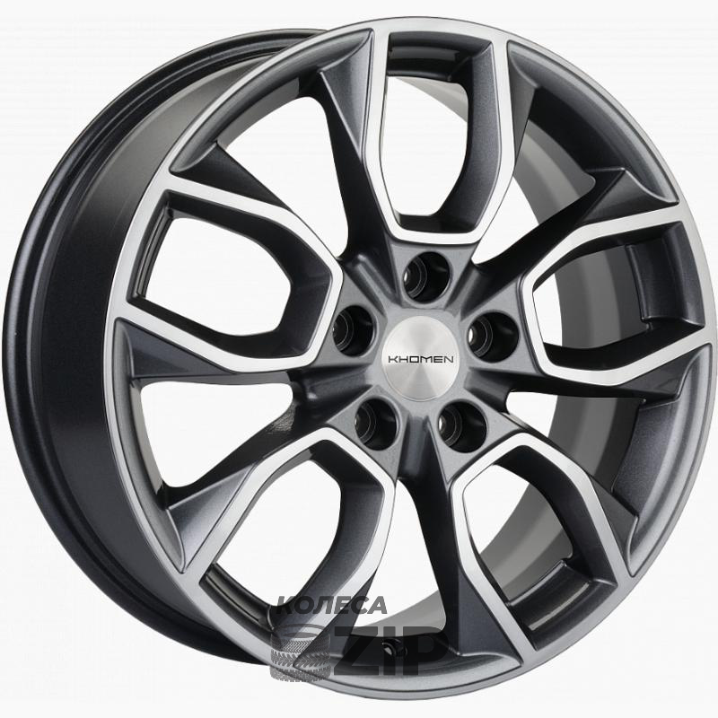 колесные диски Khomen KHW 1713 7x17 5*112 ET40 DIA57.1 Gray-FP Литой