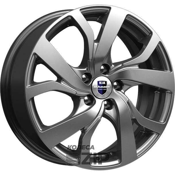 колесные диски K&K Палермо 6x15 5*108 ET50 DIA63.3 Дарк платинум Литой