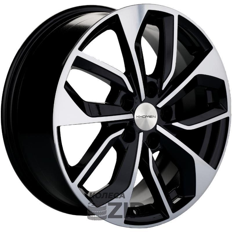 колесные диски Khomen KHW 1703 7x17 5*112 ET49 DIA57.1 Black-FP Литой