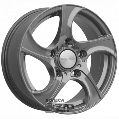 колесные диски Скад Вихрь 7x16 5*139.7 ET40 DIA98.5 Графит Литой