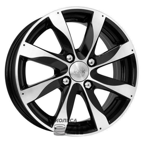 колесные диски K&K Джемини 6x15 4*98 ET35 DIA67.1 Алмаз черный Литой