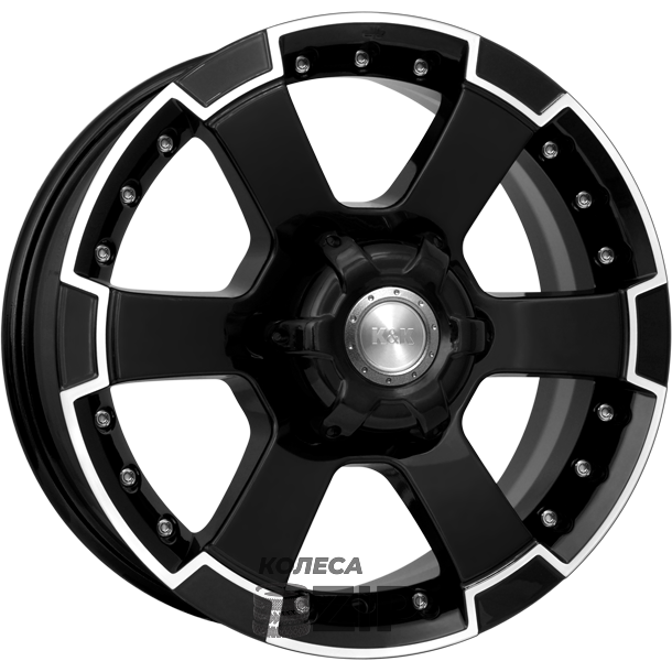 колесные диски K&K М56 7x16 6*139.7 ET38 DIA92.5 Алмаз черный Литой