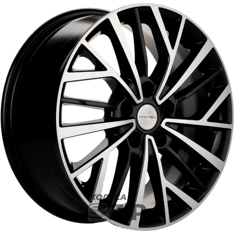 колесные диски Khomen KHW 1717 7x17 5*112 ET40 DIA57.1 Black-FP Литой