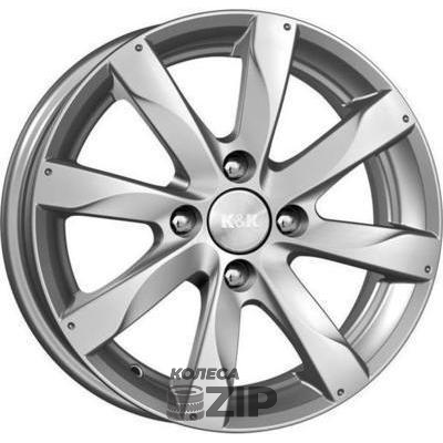 колесные диски K&K Джемини 6x15 4*100 ET45 DIA54.1 Блэк платинум Литой