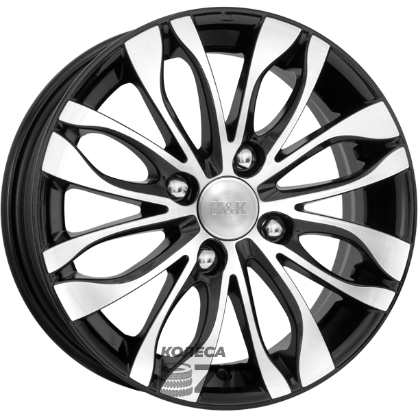 колесные диски K&K Канзаши 5.5x14 4*98 ET16 DIA58.6 Алмаз черный Литой