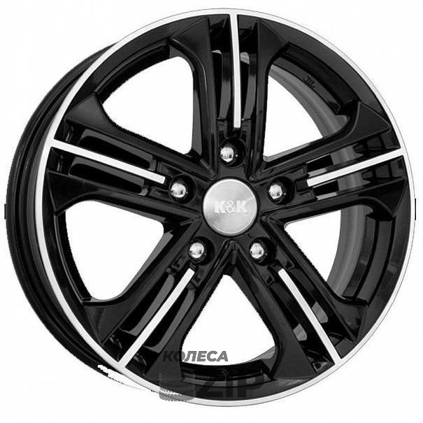 колесные диски K&K Trinity 6.5x16 5*105 ET39 DIA56.6 Алмаз черный Литой